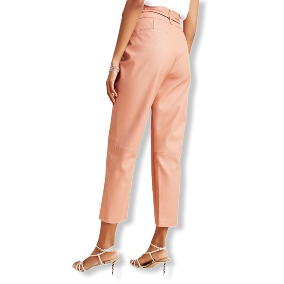 Anthropologie Chelsea Tapered Faux Leather Pants - Picture 2 of 12
